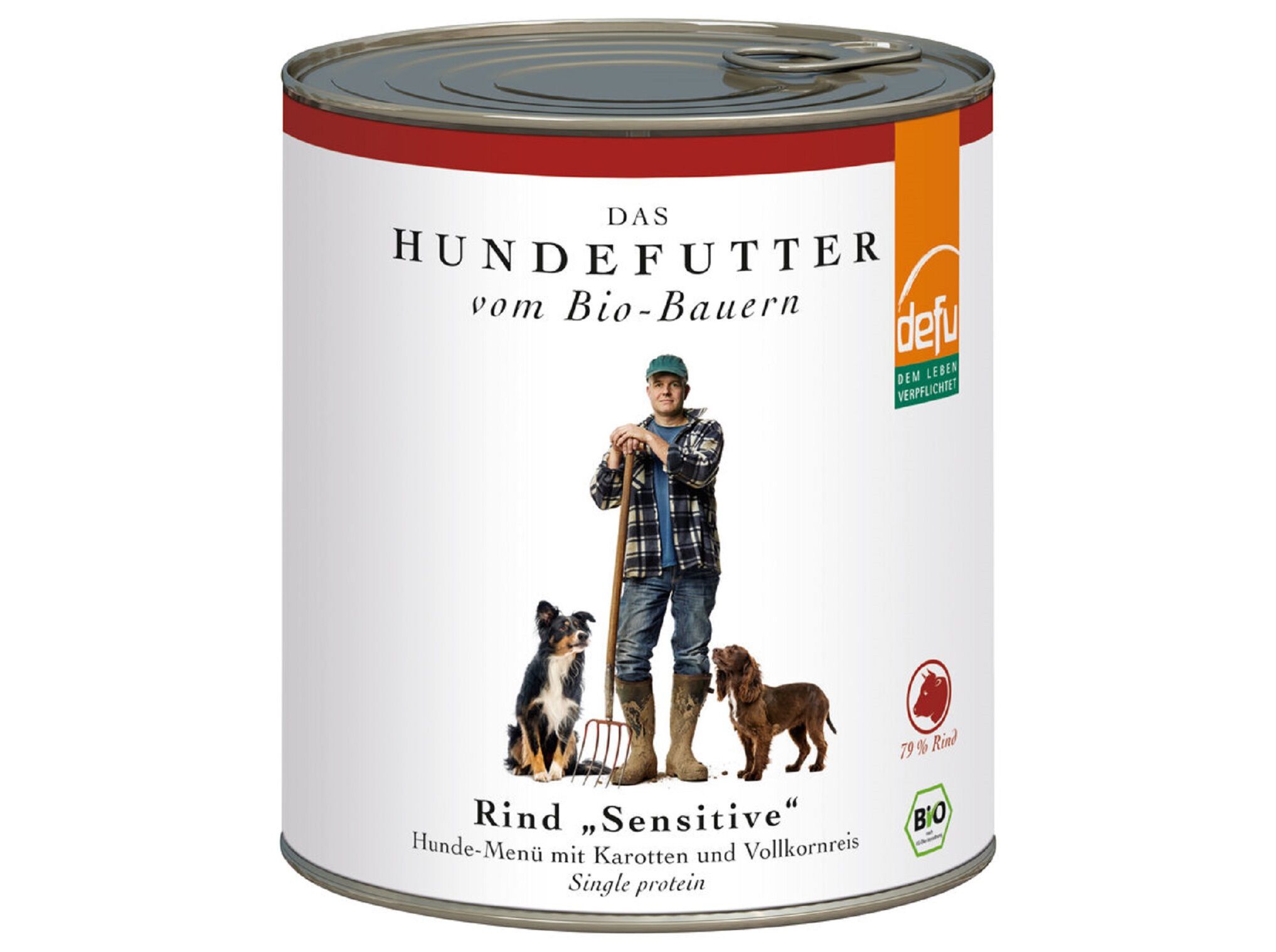 COMIDA H&Uacute;MIDA BIO C&Atilde;O DEFU SENSITIVE BOVINO 820G image number 0