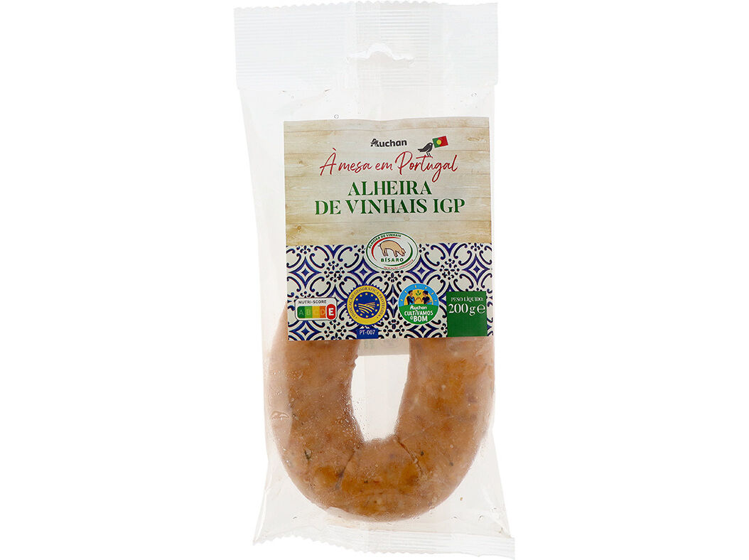 ALHEIRA DE VINHAIS IGP AUCHAN &Agrave; MESA EM PORTUGAL CULTIVAMOS O BOM 200G