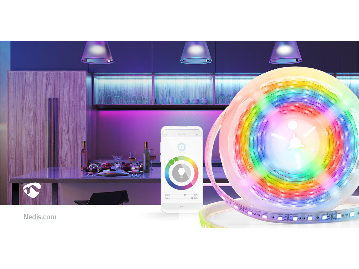 FITA LED NEDIS WIFILS51CRGB MULTICOR 5M image number 10