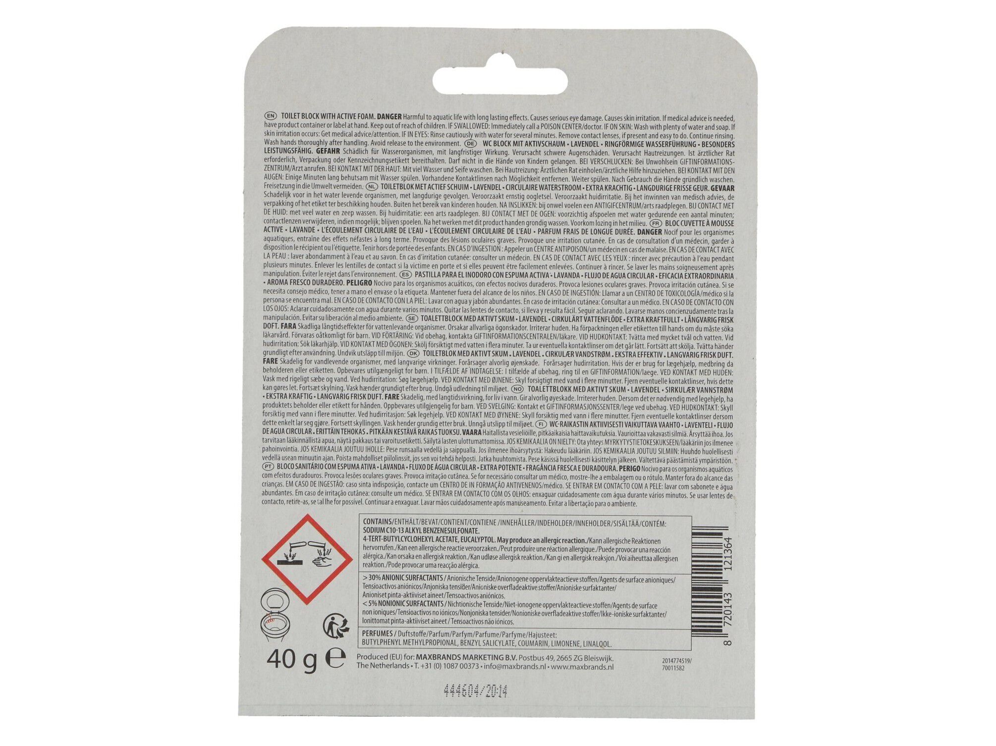 BLOCO SANIT&Aacute;RIO AT HOME CLEAN LAVANDA PURA 1 UN image number 1