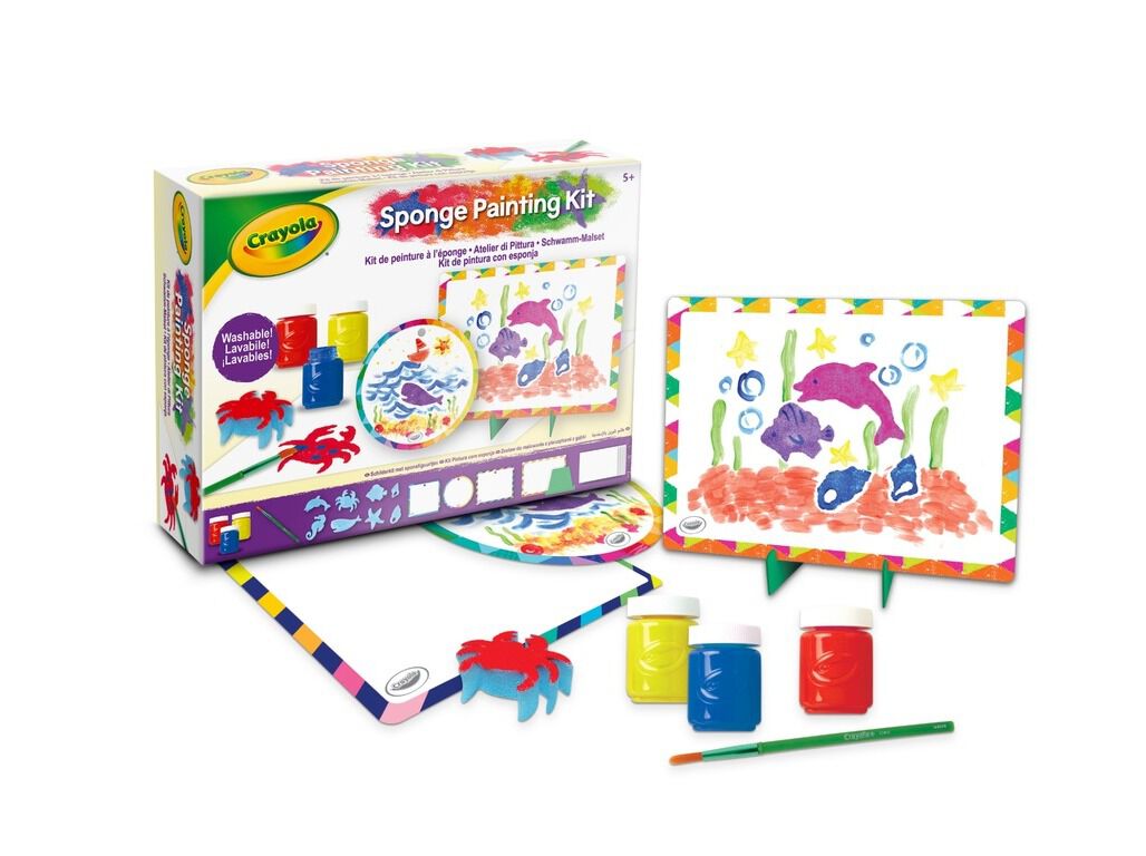 CONJUNTO DE PINTURA COM ESPONJAS CRAYOLA
