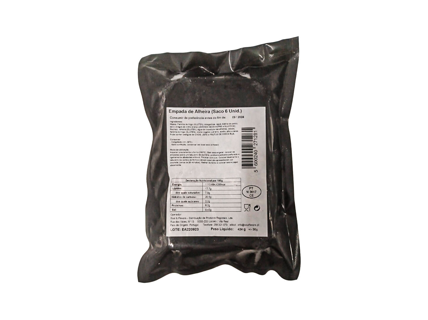 EMPADA SOUL&FLAVORS ALHEIRA 390G (6UN) image number 1