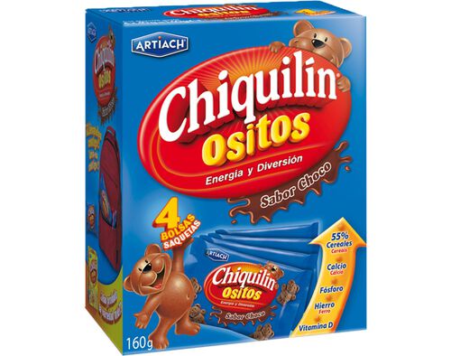 BOLACHA ARTIACH CHIQUILIN OSITOS CHOCOLATE MULTIPACK 160G image number 0