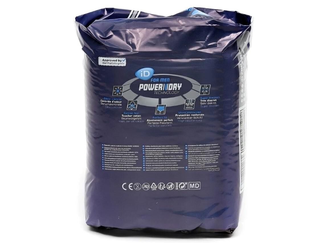 CUECAS DE INCONTIN&Ecirc;NCIA ID DISCREET HOMEM TAMANHO M 12UN image number 1