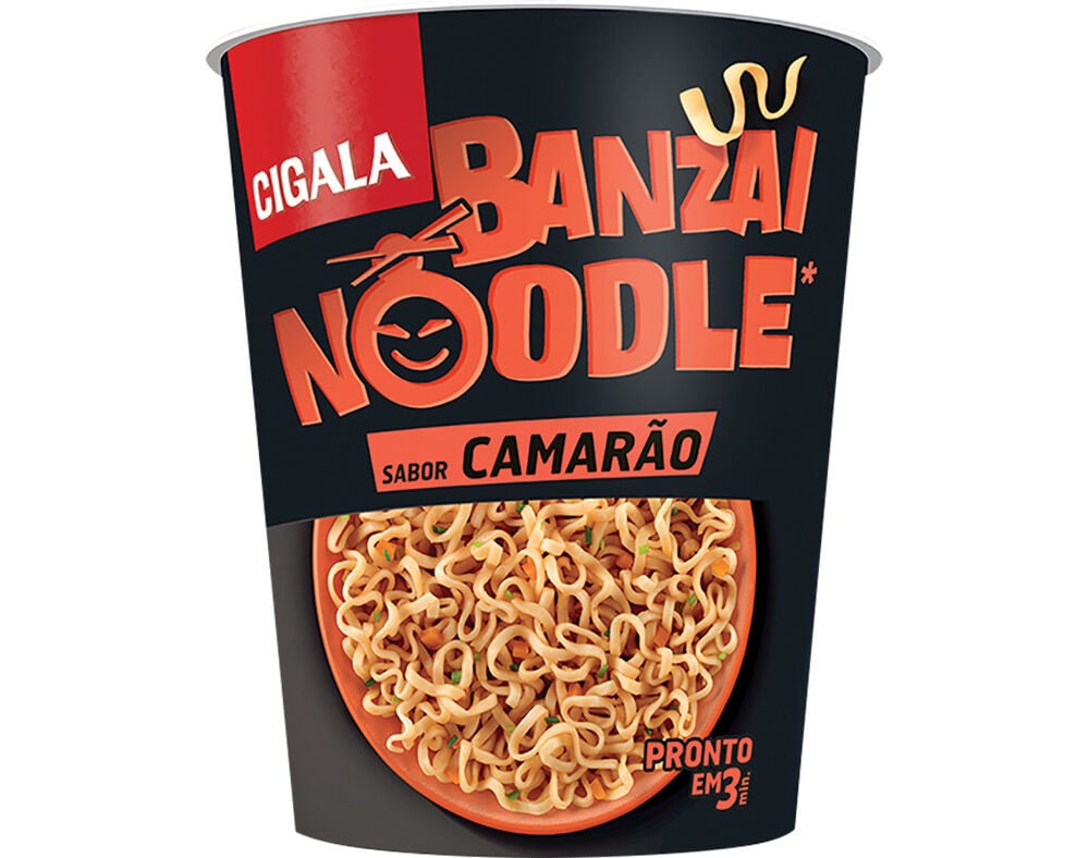 MASSA CIGALA NOODLES BANZAI SABOR A CAMAR&Atilde;O 67G