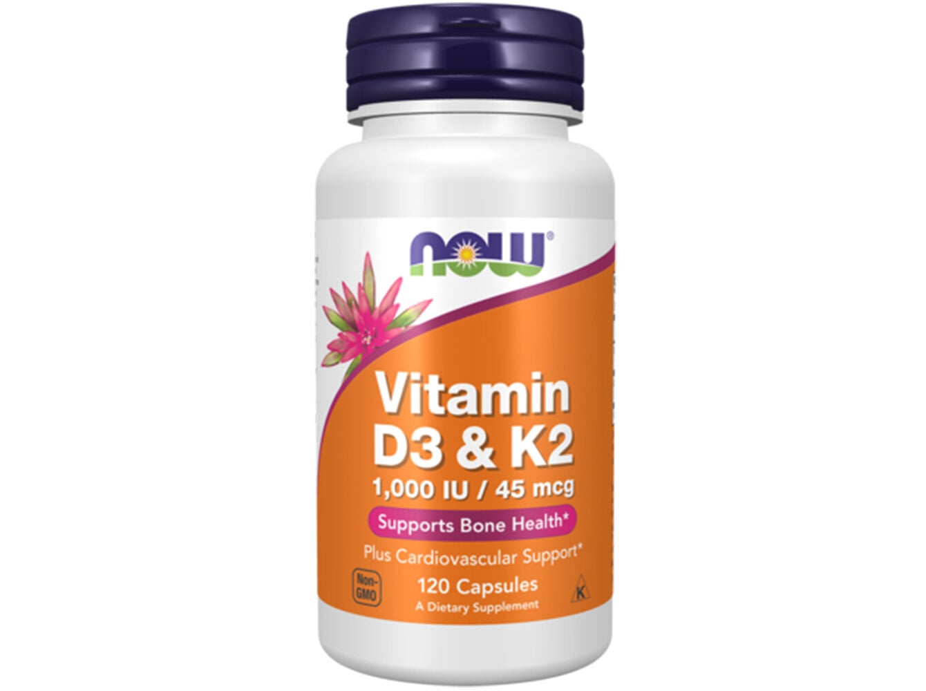 SUPLEMENTO NOW FOODS VITAMINA D3+K2. 120 C&Aacute;PS image number 0
