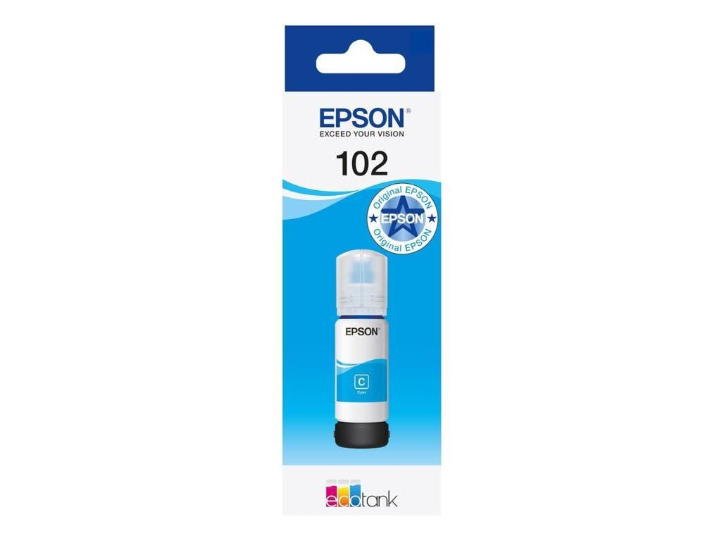 TINTA ORIGINAL EPSON 102 ECOTANK AZUL CIANO 70ML