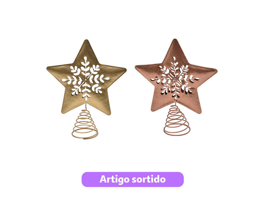 TERMINAL &Aacute;RVORE NATAL ACTUEL METAL 26CM CORES SORTIDAS image number 0