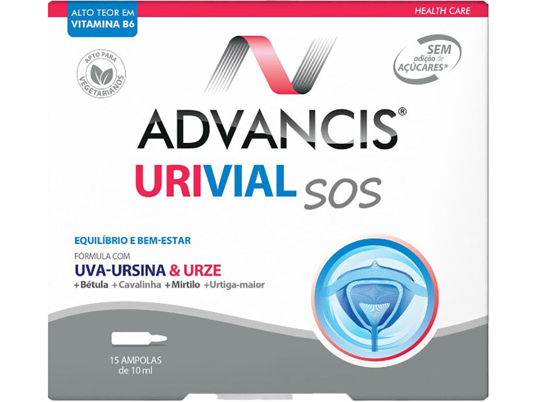 SUPLEMENTO ALIMENTAR ADVANCIS URIVIAL SOS AMPOLAS 15X10ML