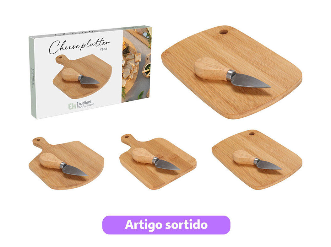 T&Aacute;BUA DE CORTE QUEIJO SET 2 PE&Ccedil;AS MODELOS SORTIDOS