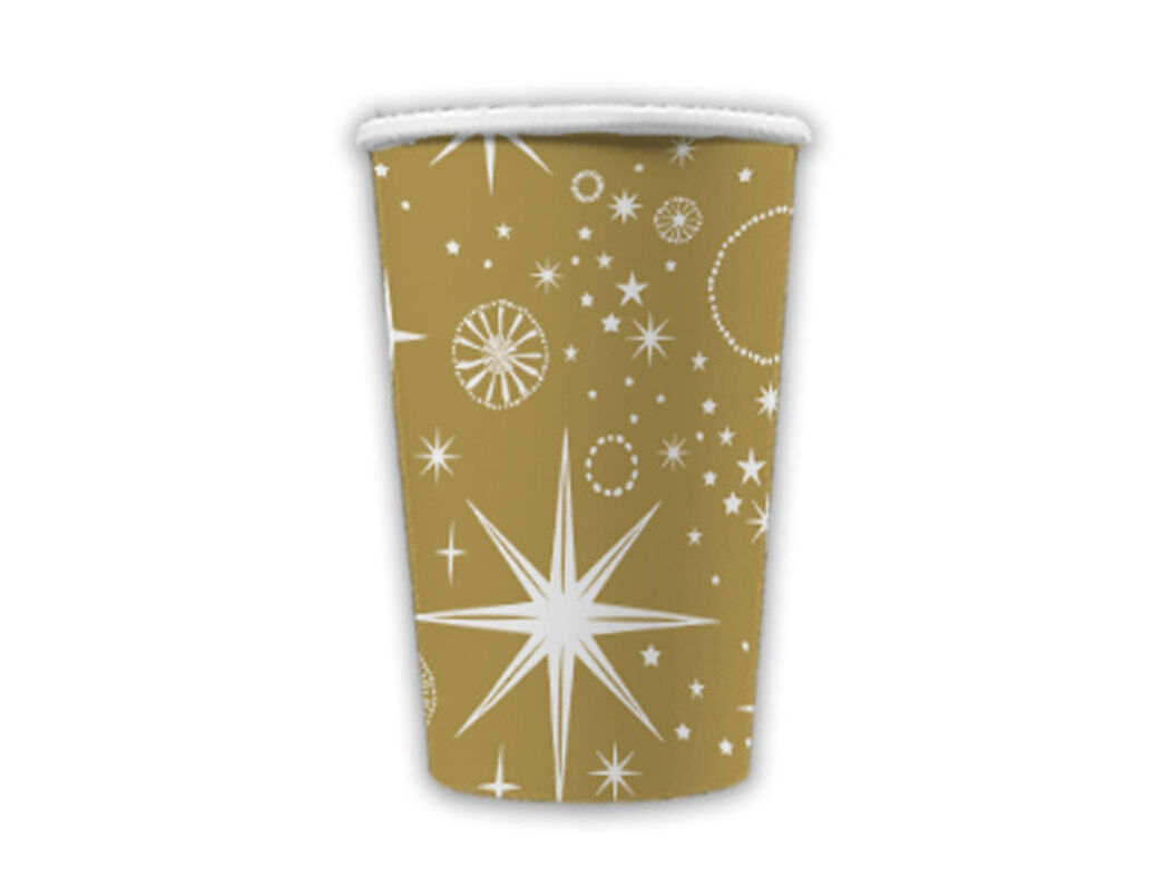 COPO CART&Atilde;O ACTUEL ESTRELAS DOURADO 20CL PACK 10 UNIDADES