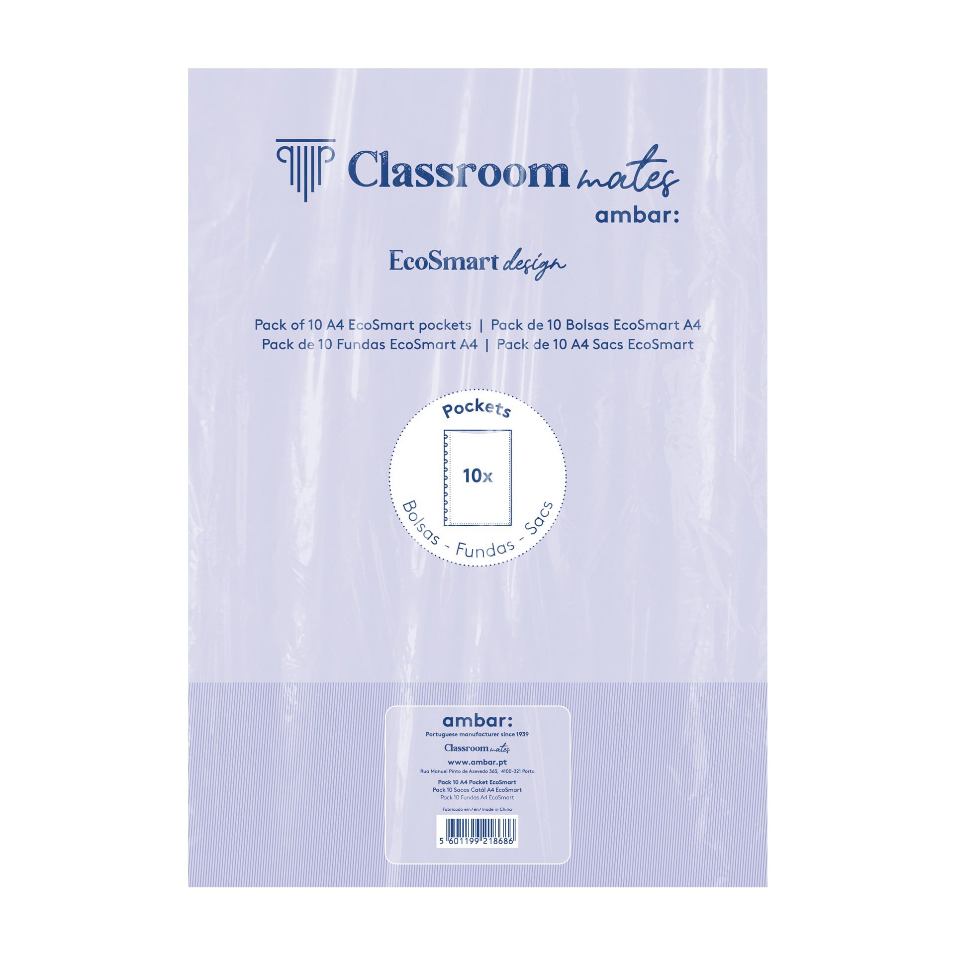 BOLSA CAT&Aacute;LOGO PARA CADERNO ECOSMART AMBAR A4 10 UNIDADES