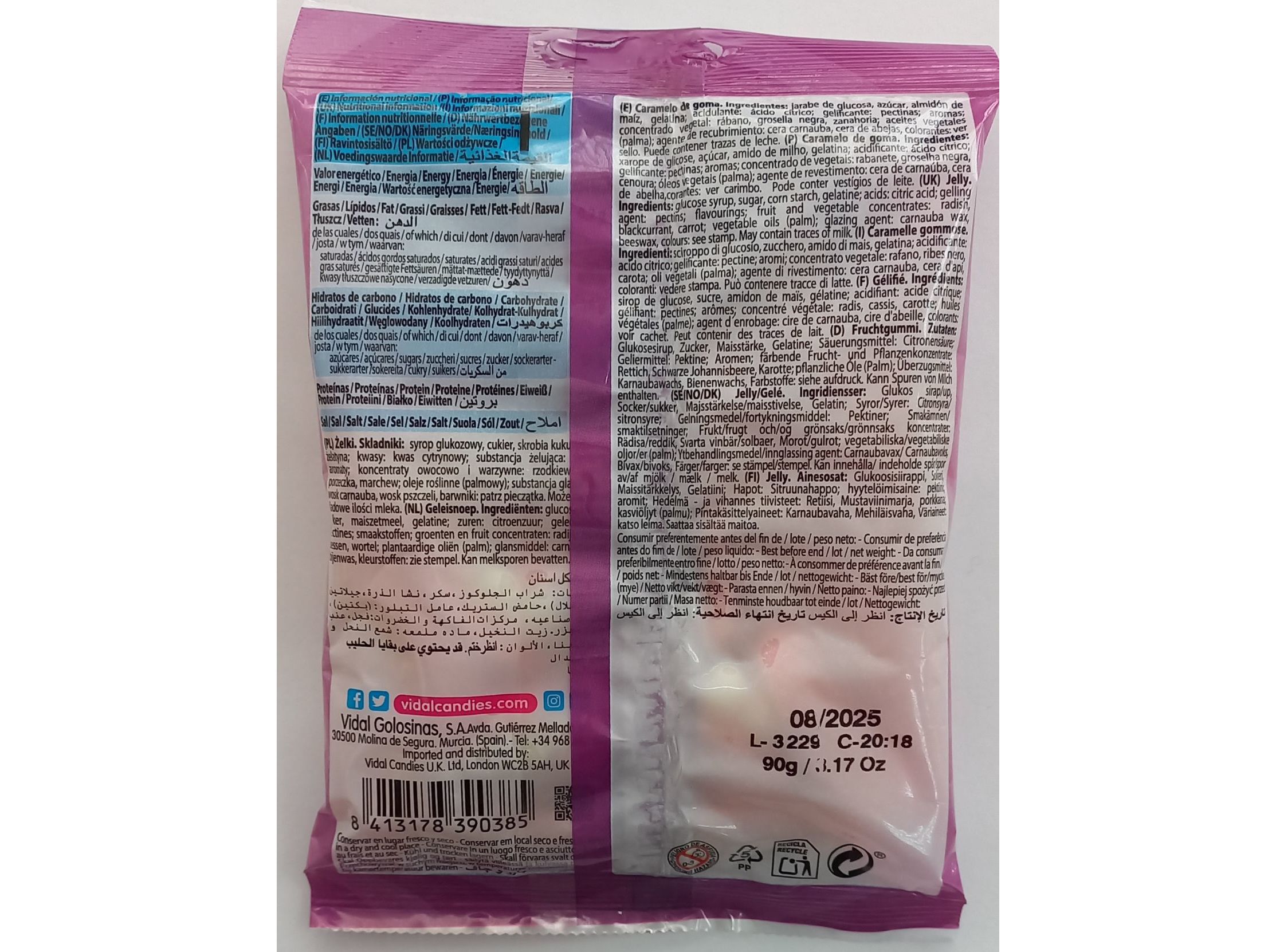 GOMAS VIDAL JELLY TEETH 90G image number 1