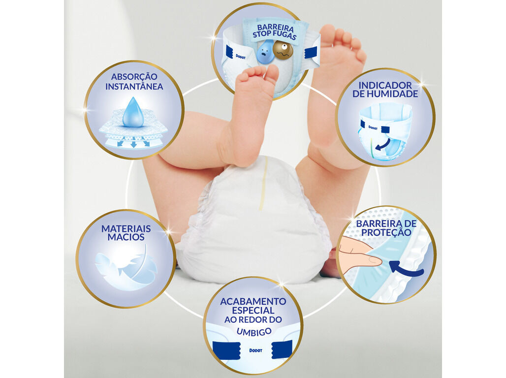 FRALDAS DODOT SENSITIVE T2 4-8KG 58 UN image number 1