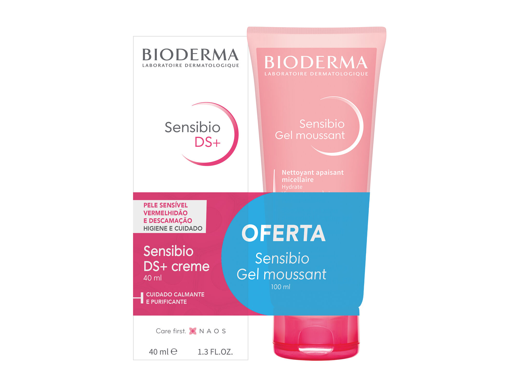 CREME BIODERMA SENSIBIO DS+40ML OF GEL SENSIBIO MOUSSANT 100ML image number 0