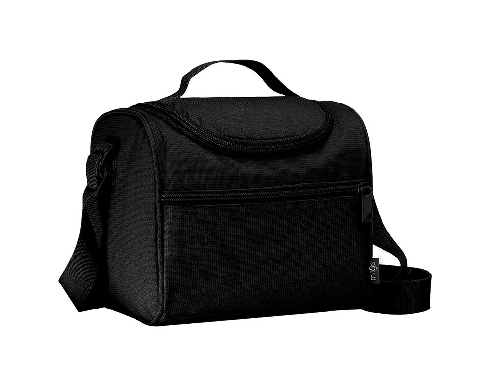 SACO LANCHE MITOS COLOURS PRETO 26X21X15CM