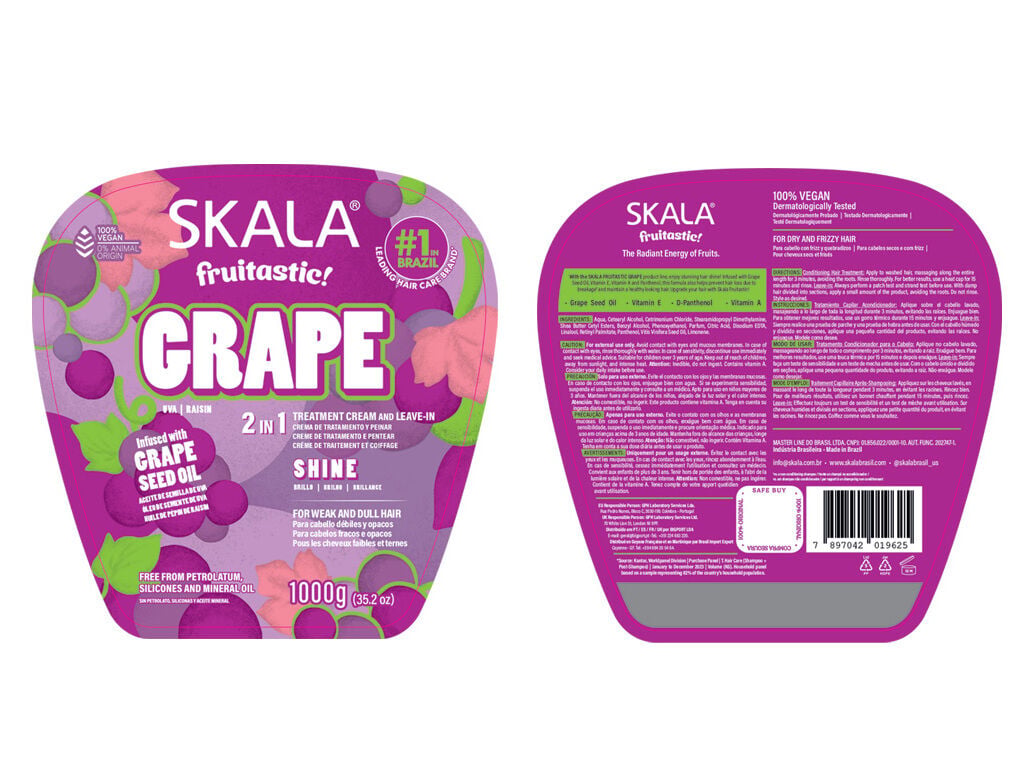 M&Aacute;SCARA CABELO SKALA UVA FRUTASTICA 1000G image number 1