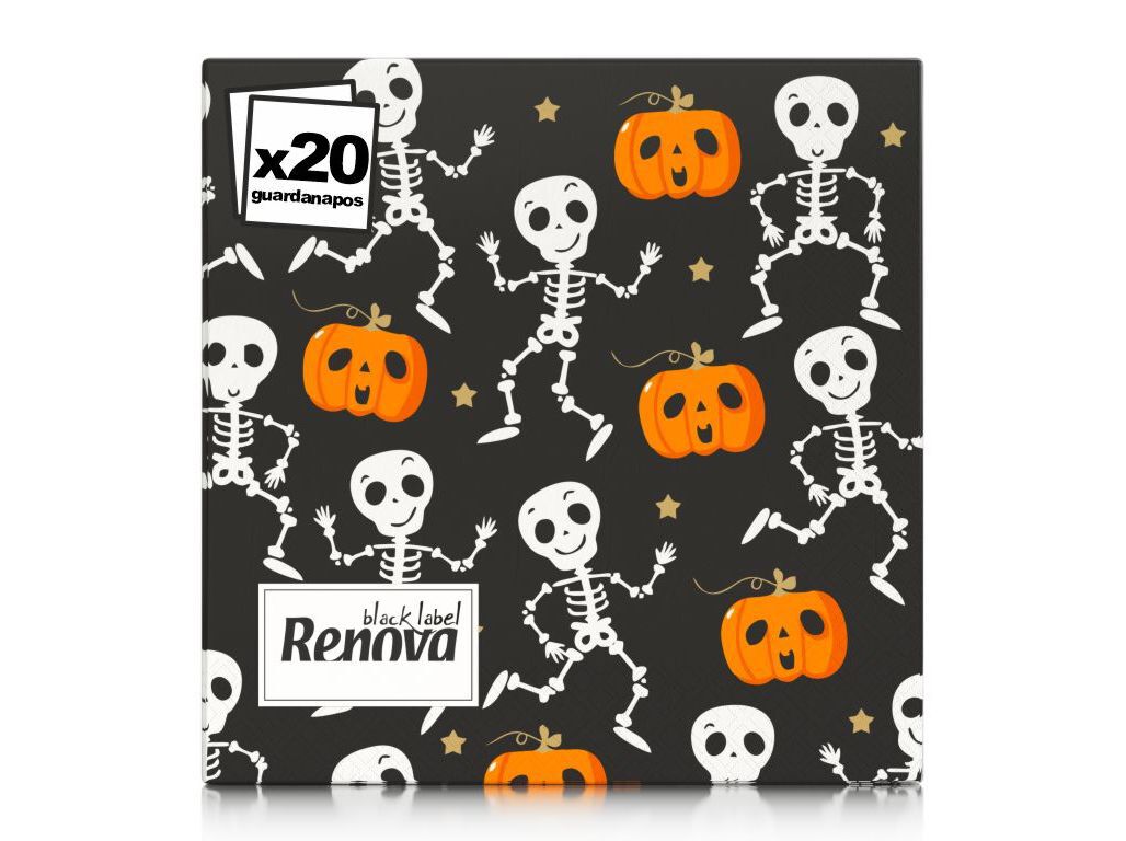 GUARDANAPO HALLOWEEN RENOVA FOLHA TRIPLA 20 UNIDADES 33X33CM image number 1