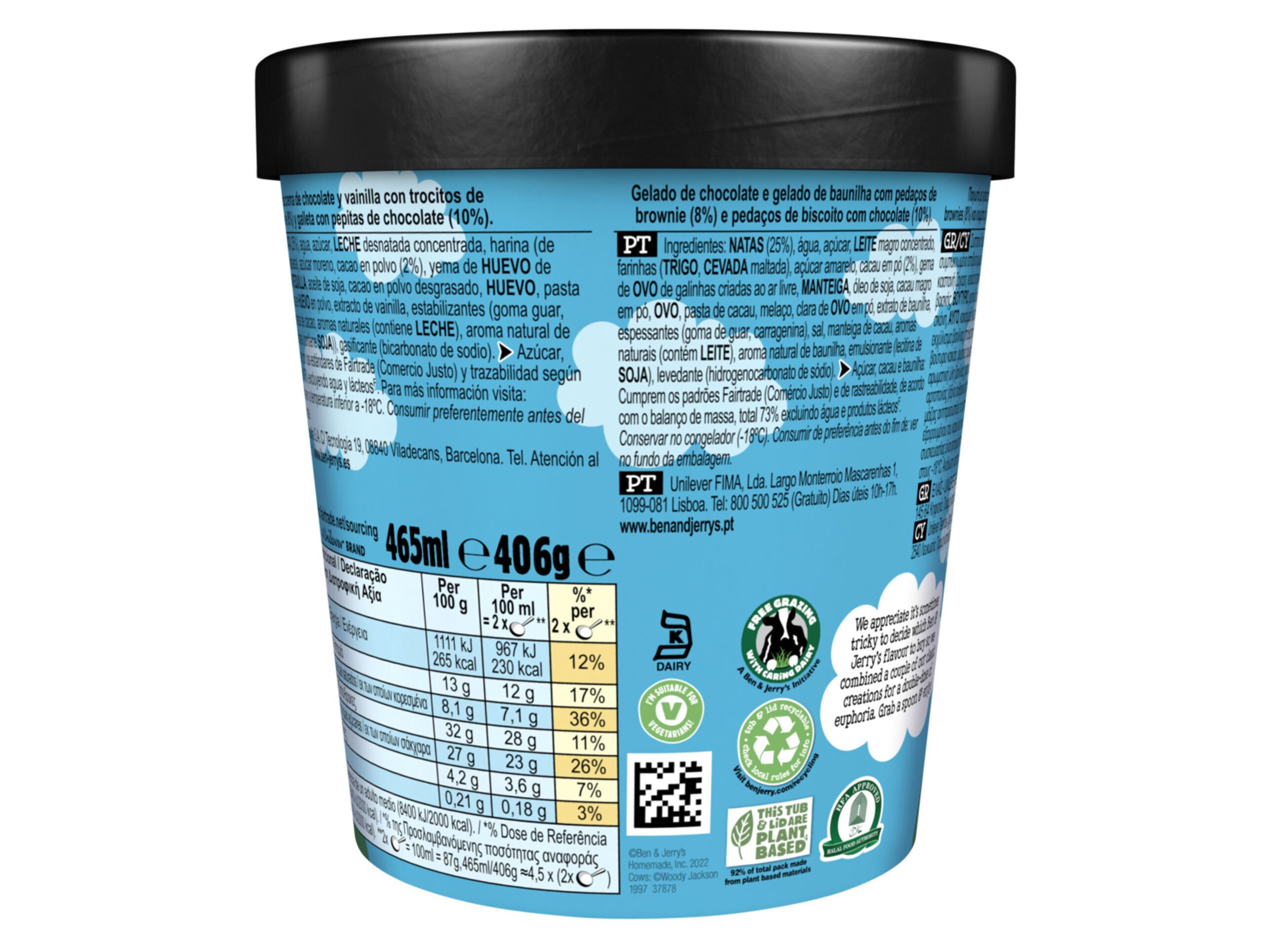 GELADO BEN & JERRY'S HALF BAKED 465ML image number 2