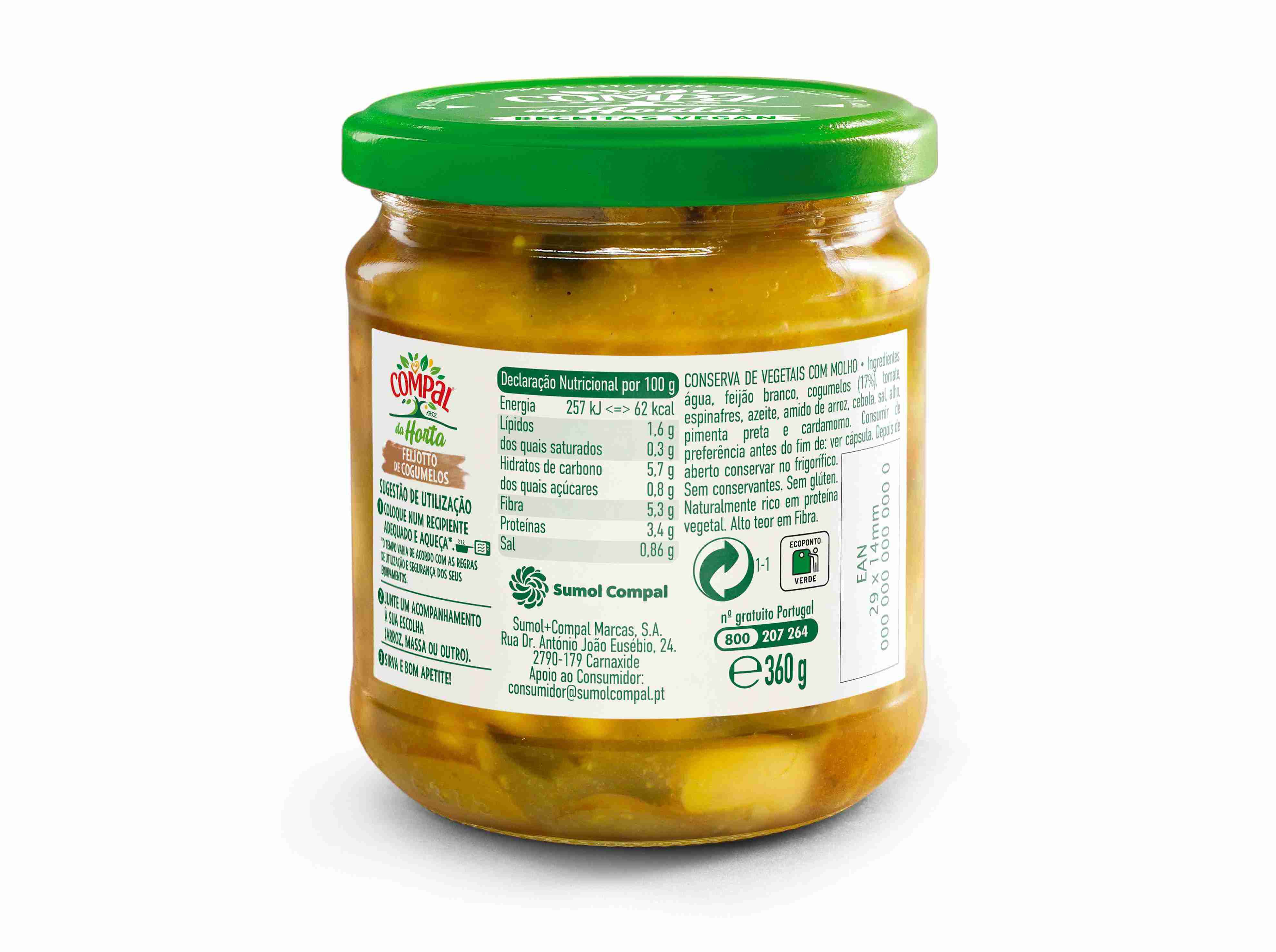 FEIJOTO DE COGUMELOS COMPAL 360G image number 1