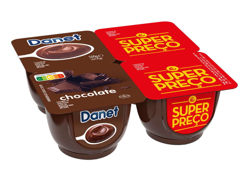 SOBREMESA DANET L&Aacute;CTEA CHOCOLATE 4X125G