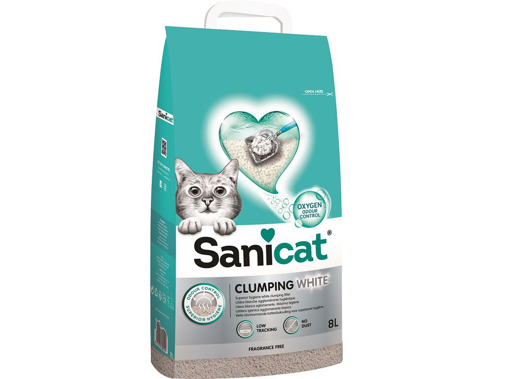 AREIA GATO AGLOMERANTE SANICAT :BRANCO 8 LT