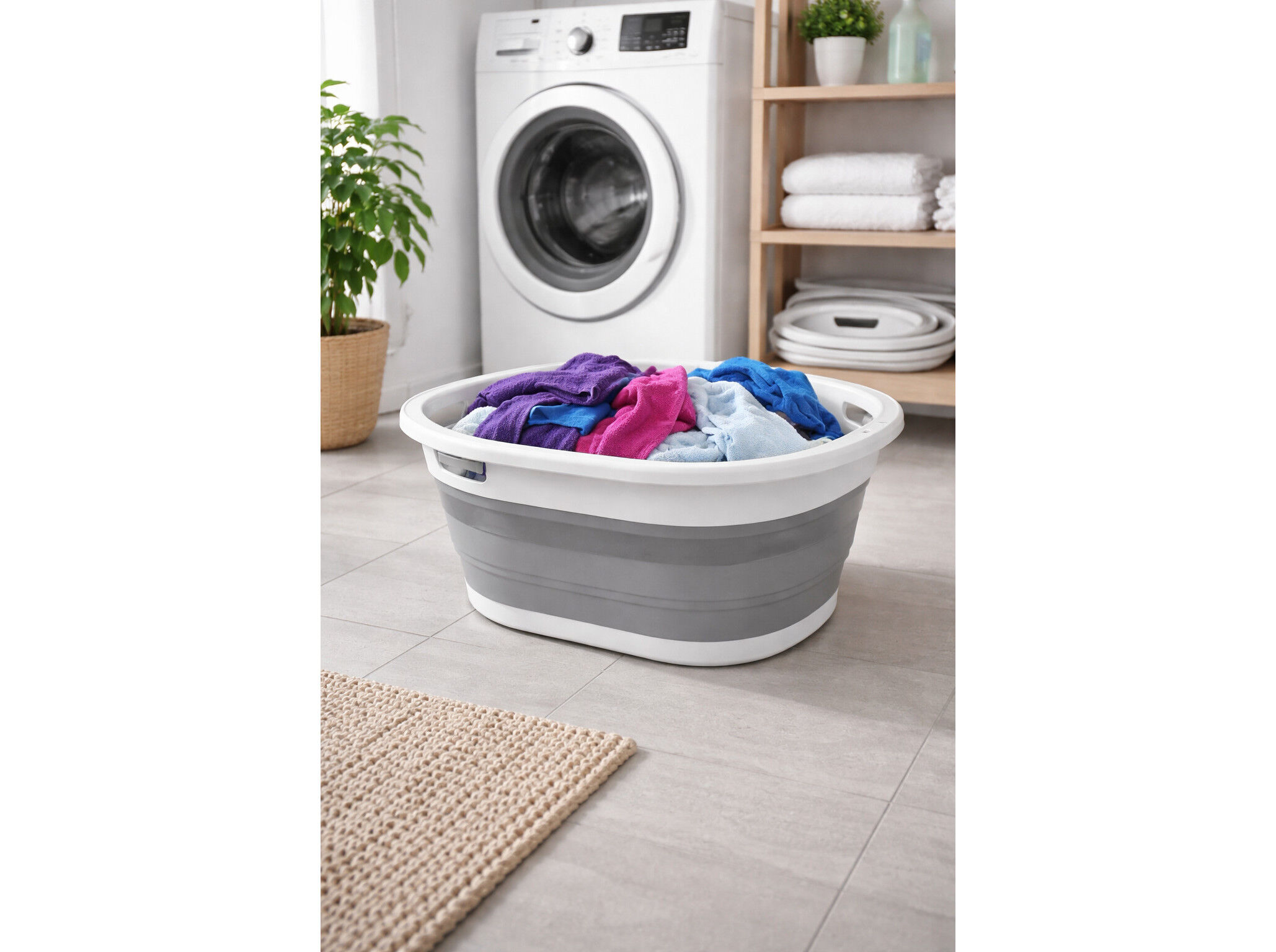 CESTO ROUPA DOBR&Aacute;VEL 17L image number 1