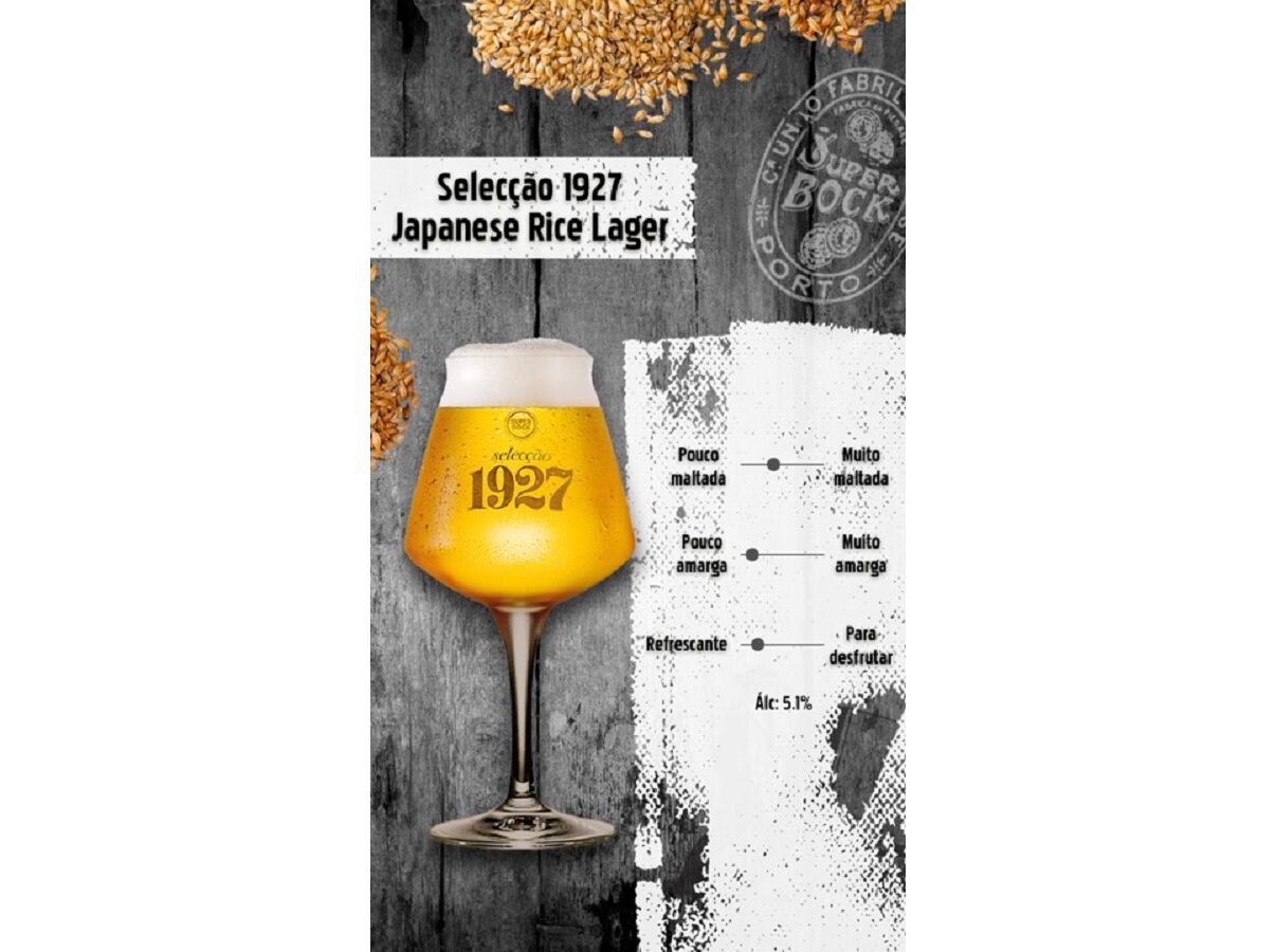 CERVEJA SUPER BOCK 1927 JAPAN RICE LAGER 0.33L image number 1