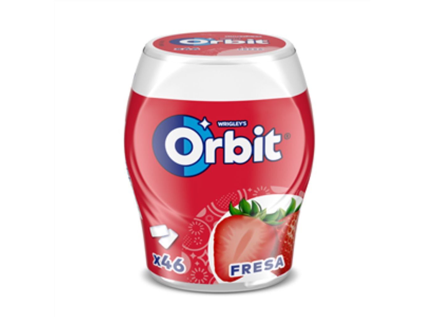 PASTILHAS SEM ACUCAR ORBIT MORANGO 64 G image number 0