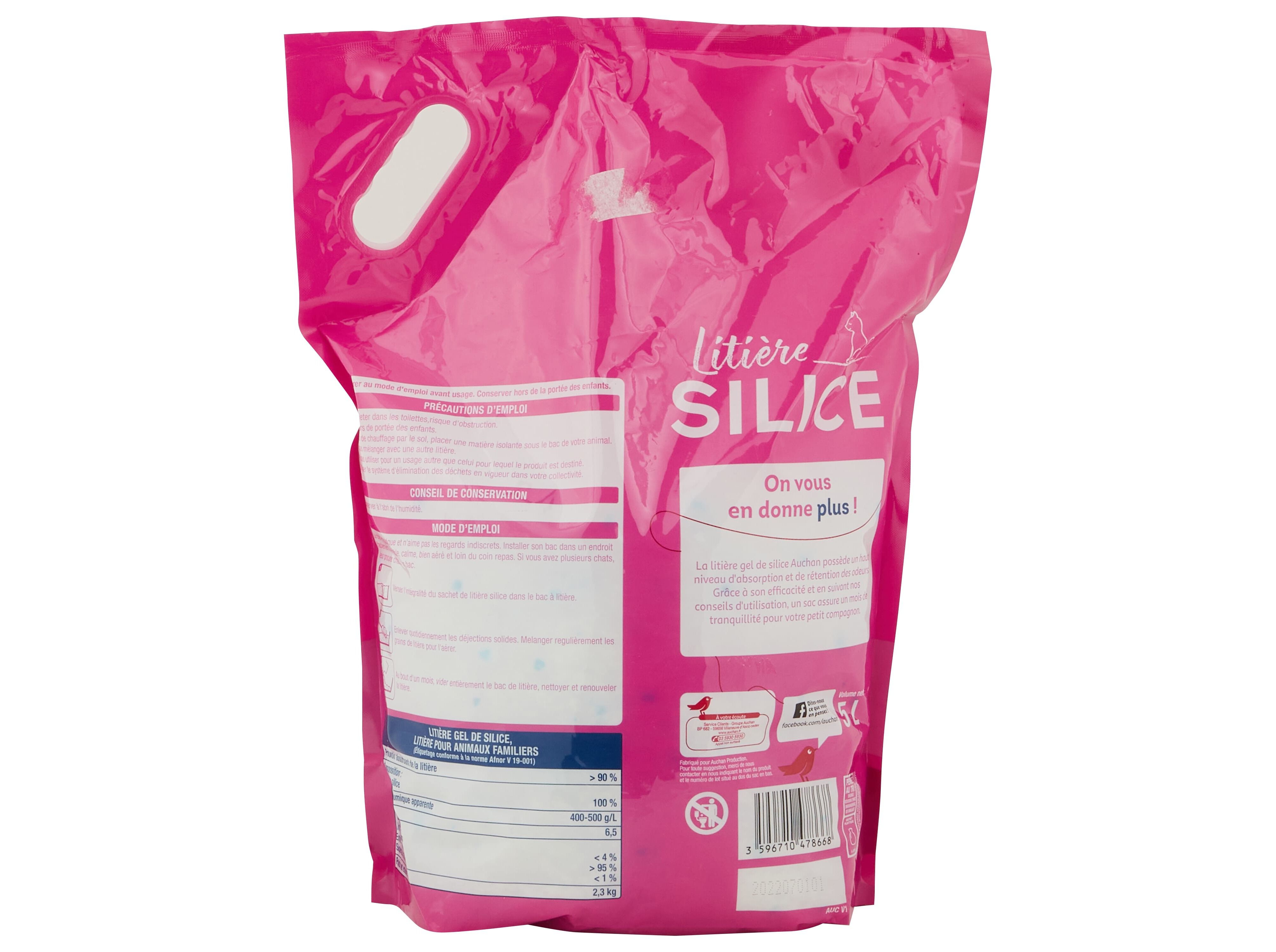 S&Iacute;LICA GEL PARA GATO AUCHAN 5L image number 2