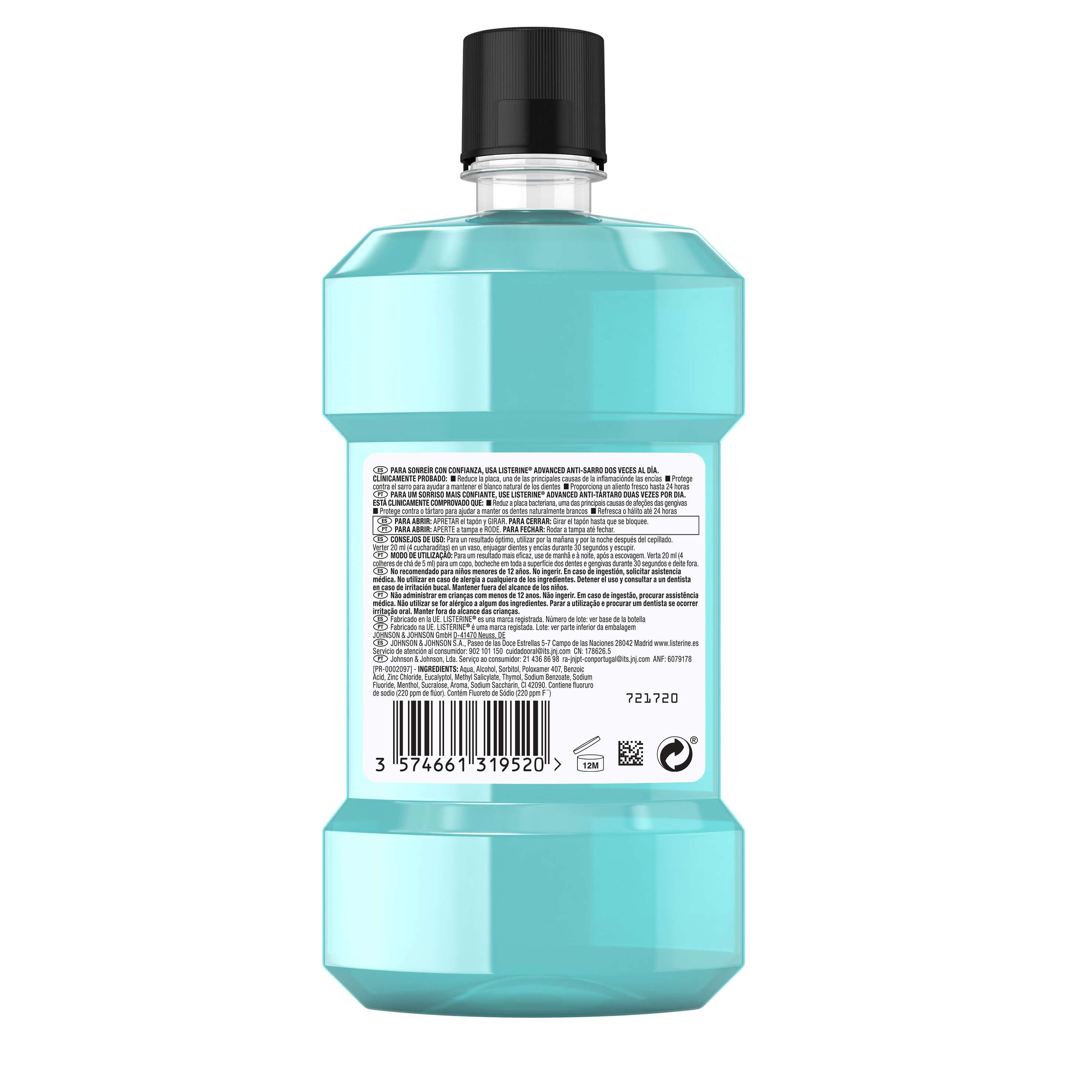 ELIXIR LISTERINE ANTI T&Aacute;RTARO 500ML image number 1