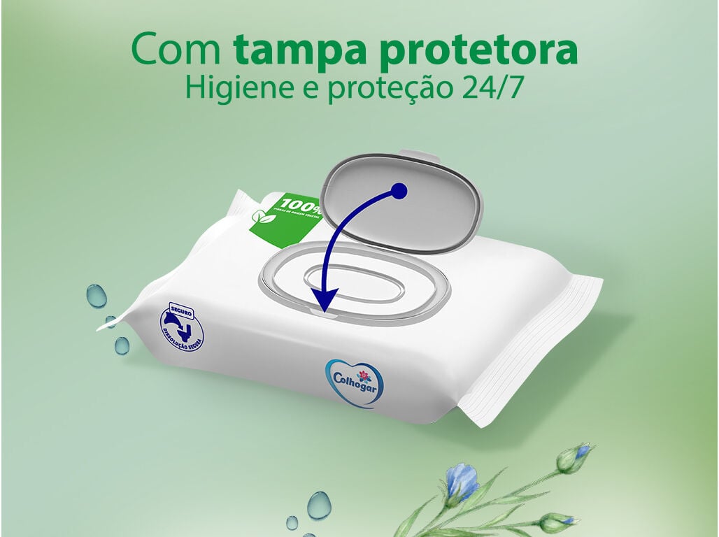 PAPEL HIGI&Eacute;NICO COLHOGAR H&Uacute;MIDO PURE 80UN image number 2