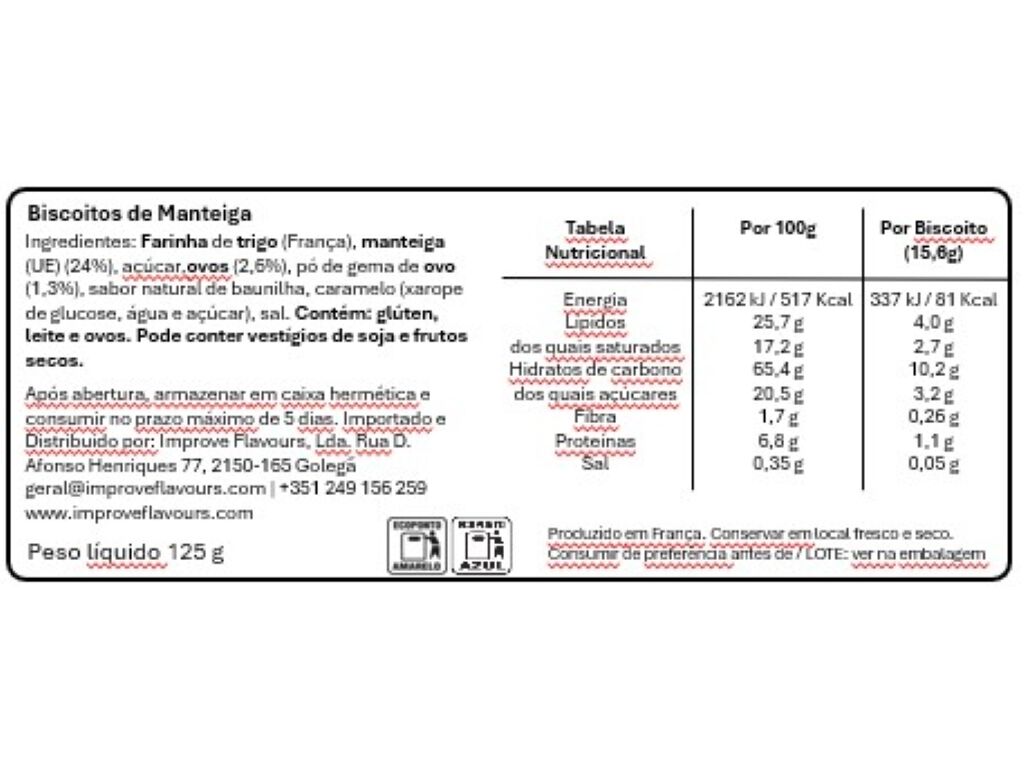 BOLACHA LA M&Egrave;RE POULARD PALETS MANTEIGA 125G image number 1