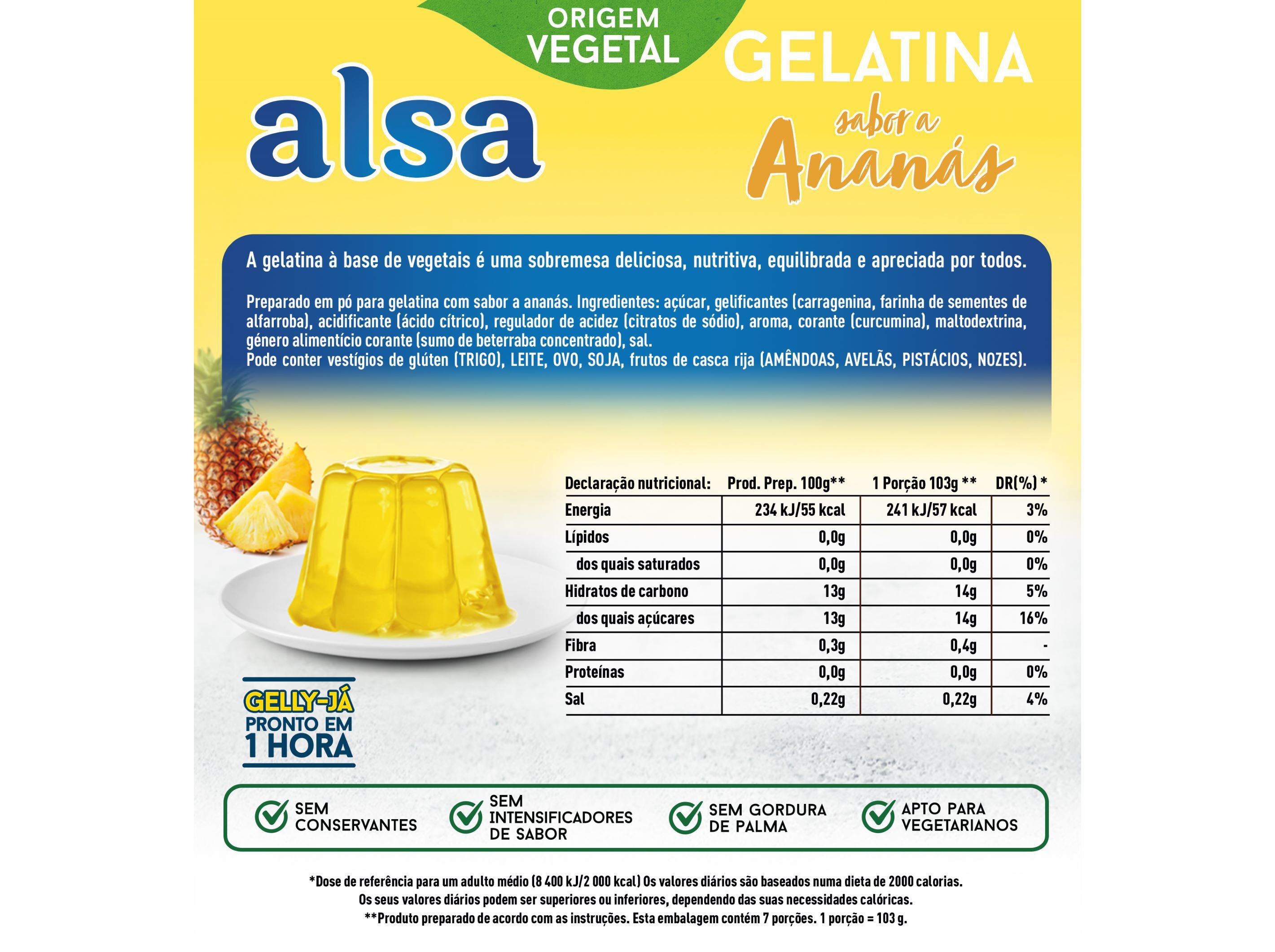 GELATINA ALSA ANAN&Aacute;S 105 G image number 1