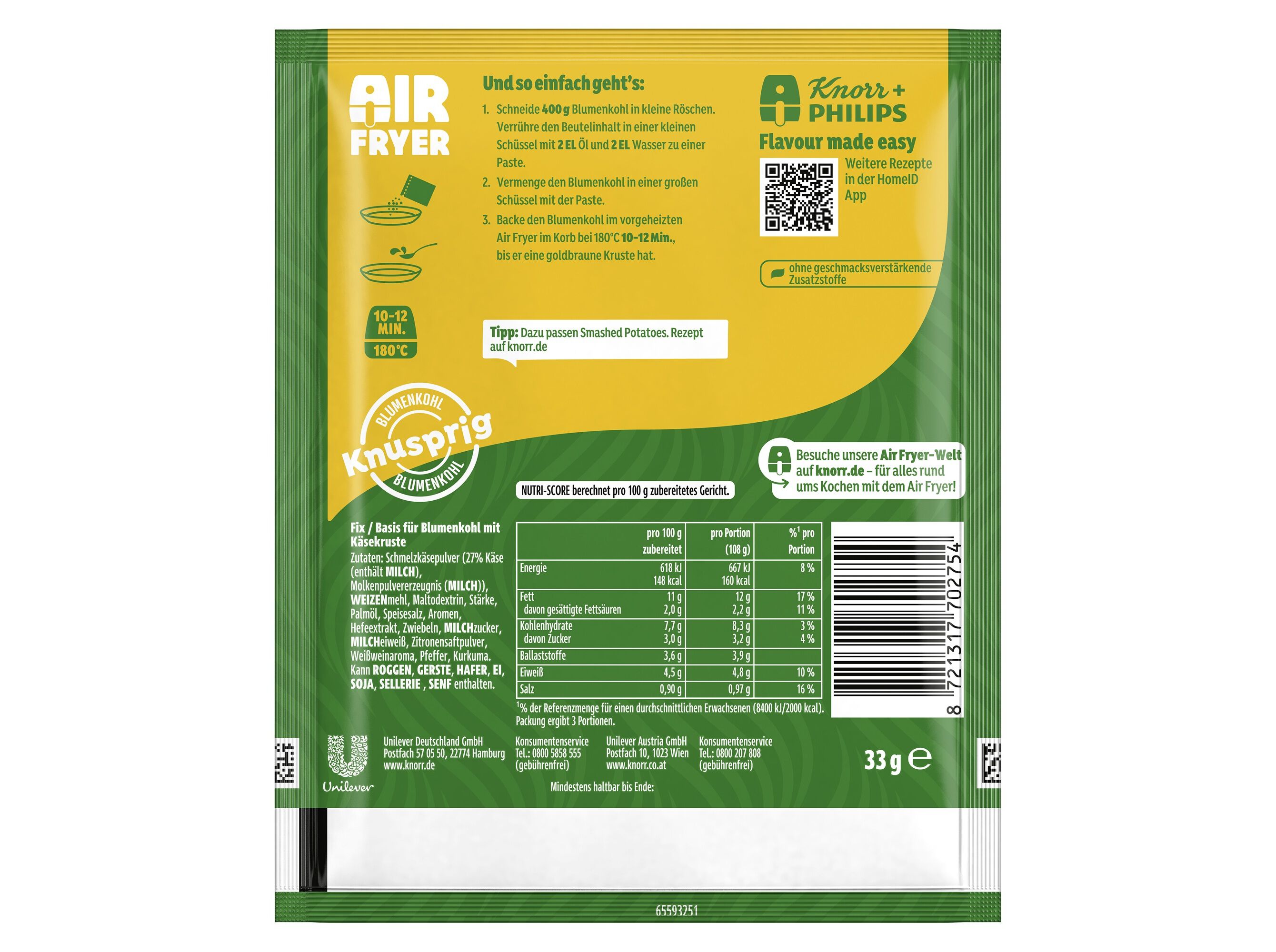 TEMPERO KNORR AIR FRYER LEGUMES 33G image number 2