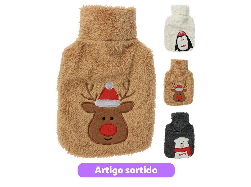 SACO &Aacute;GUA QUENTE NATAL 25X18CM MODELOS SORTIDOS
