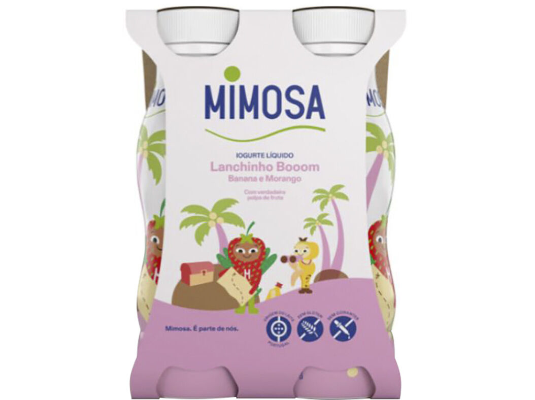 IOGURTE LIQUIDO MIMOSA BANANA/MORANGO INFANTIL 4X151 ML image number 0