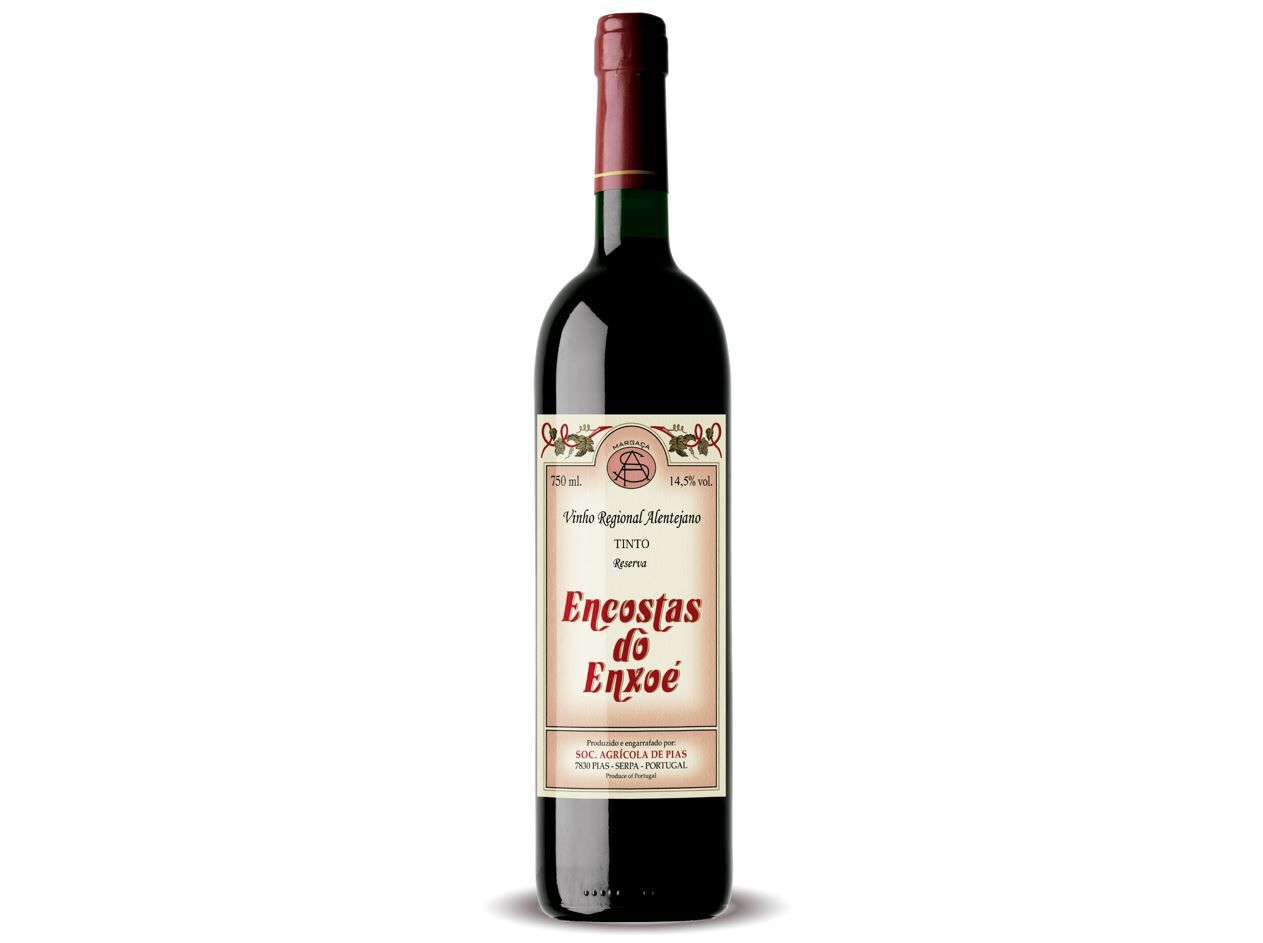 VINHO TINTO ENCOSTAS DO ENXO&Eacute; RESERVA ALENTEJO 0.75L image number 0