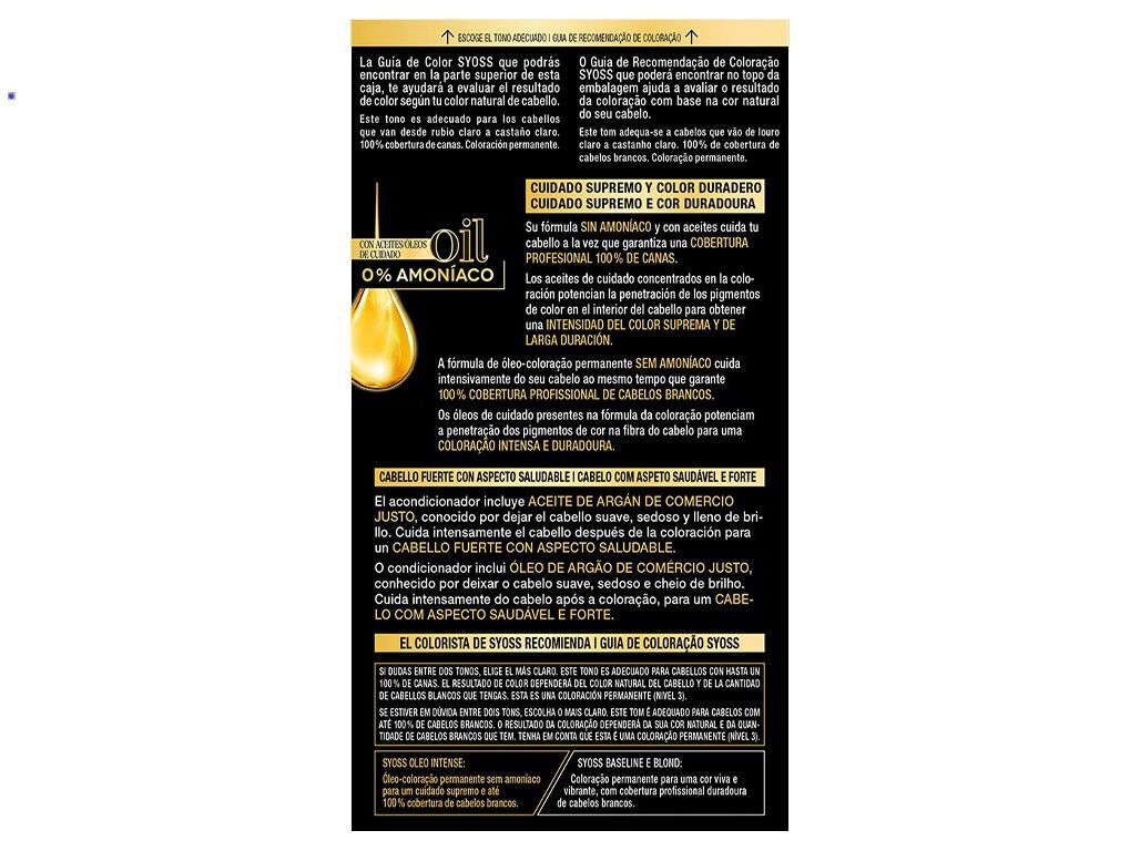 COLORA&Ccedil;&Atilde;O SYOSS OLEO INTENSE 6-10 LOURO ESCURO image number 1