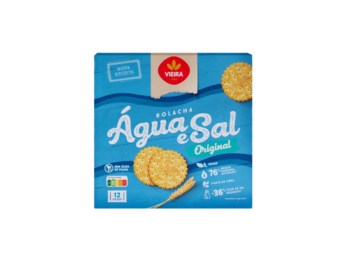 BOLACHA VIEIRA &Aacute;GUA E SAL 168 G image number 1