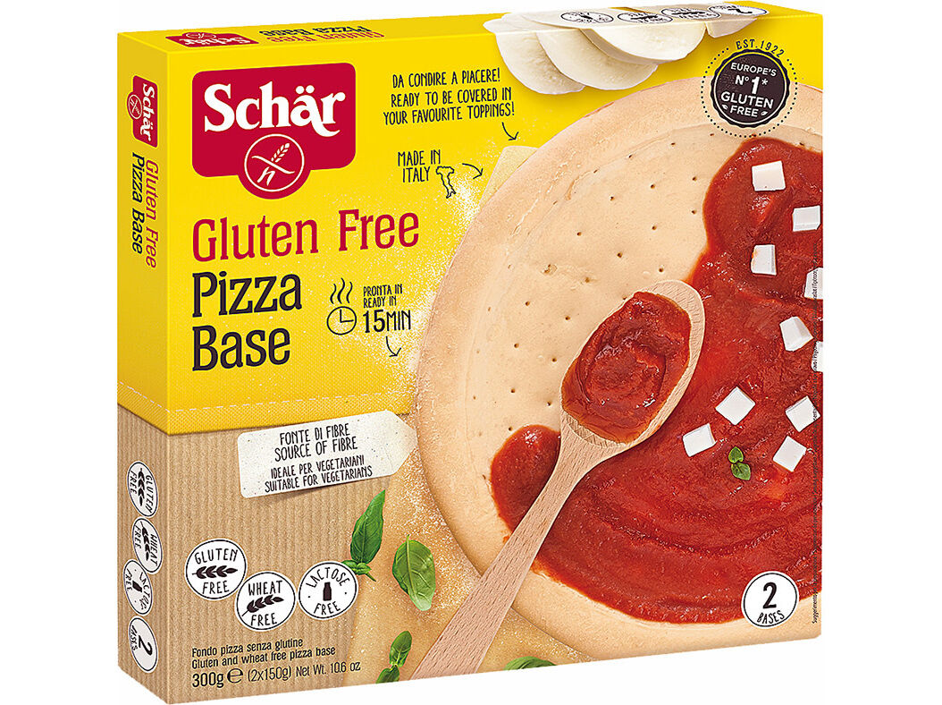 BASES PIZZA SCHAR SEM GL&Uacute;TEN E SEM LACTOSE 2UN 300G