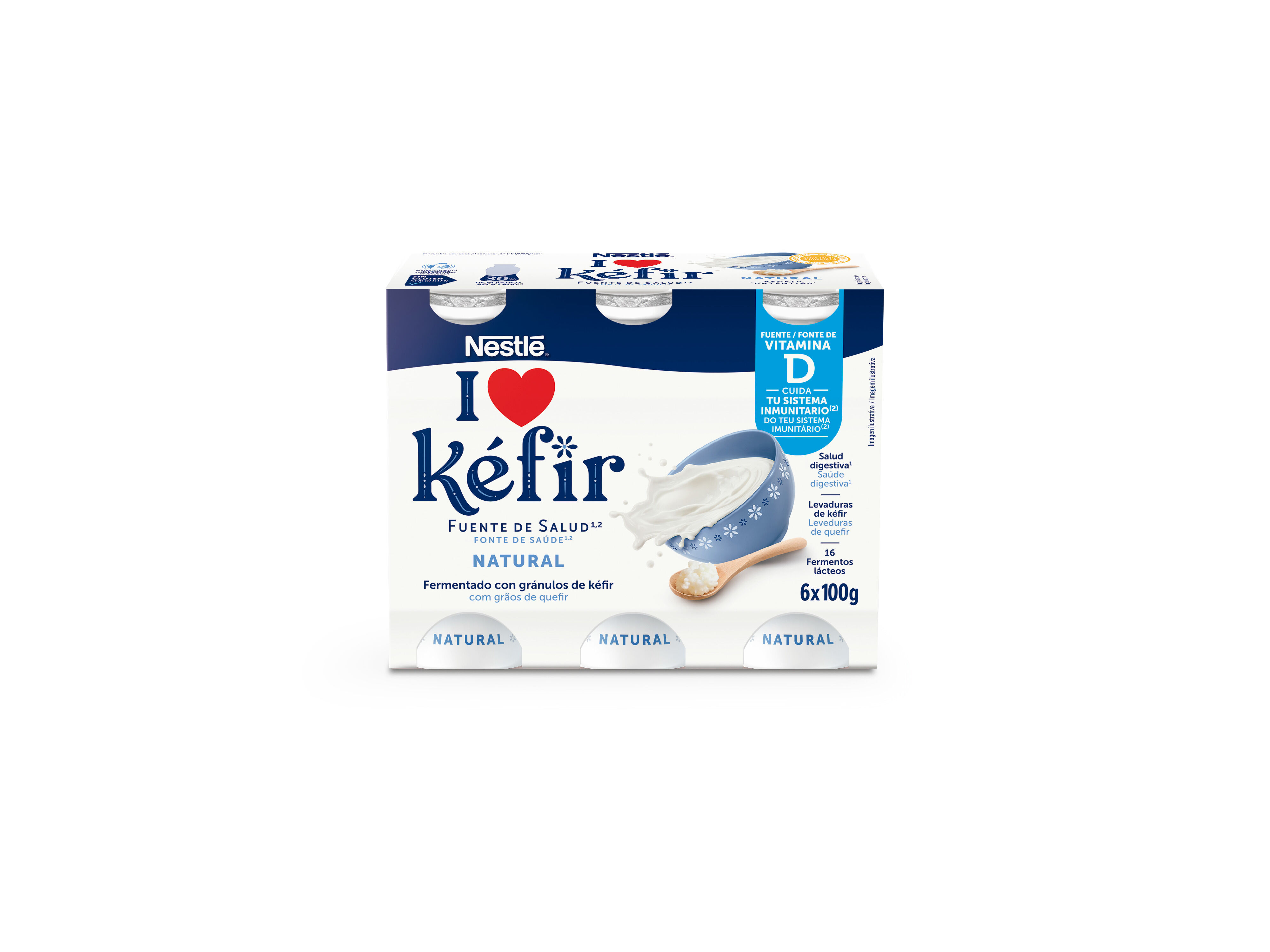KEFIR NESTL&Eacute; NATURAL 6X100G image number 0