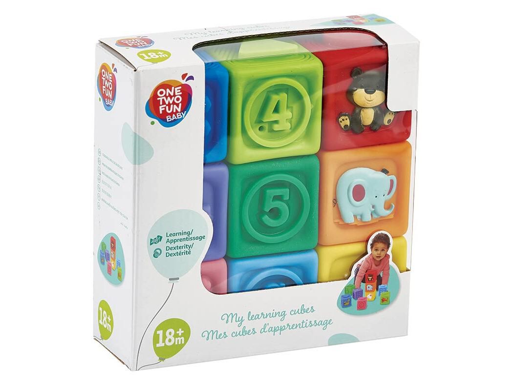 BLOCOS EMPILH&Aacute;VEIS ONE TWO FUN 9 PE&Ccedil;AS