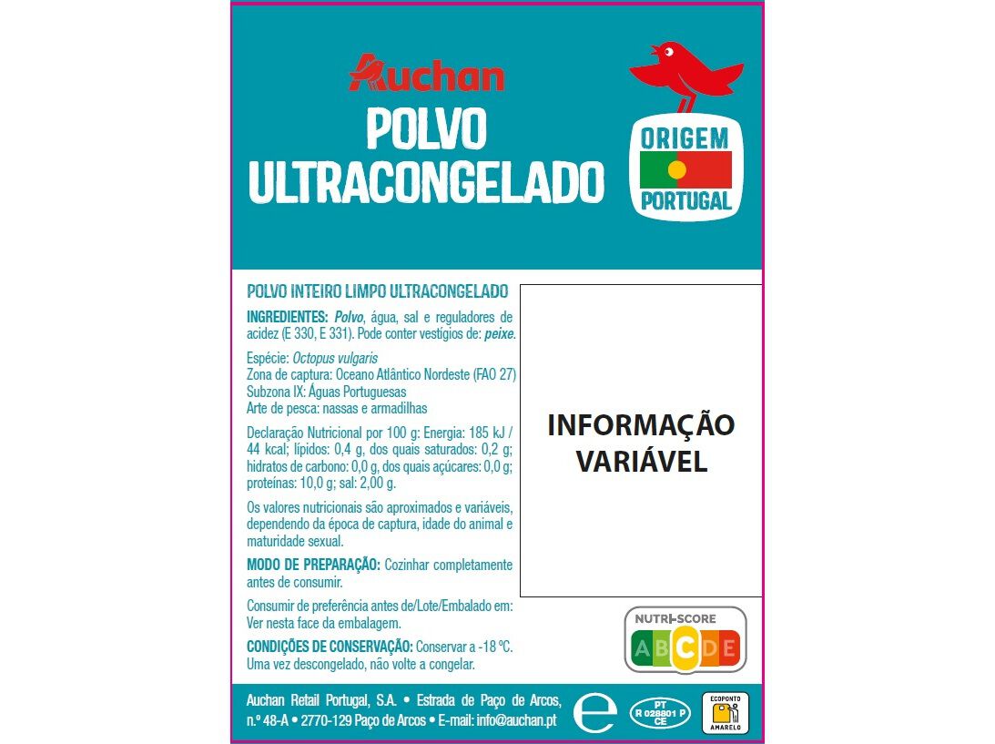 POLVO NACIONAL AUCHAN CONGELADO (3 A 4 KG) image number 2