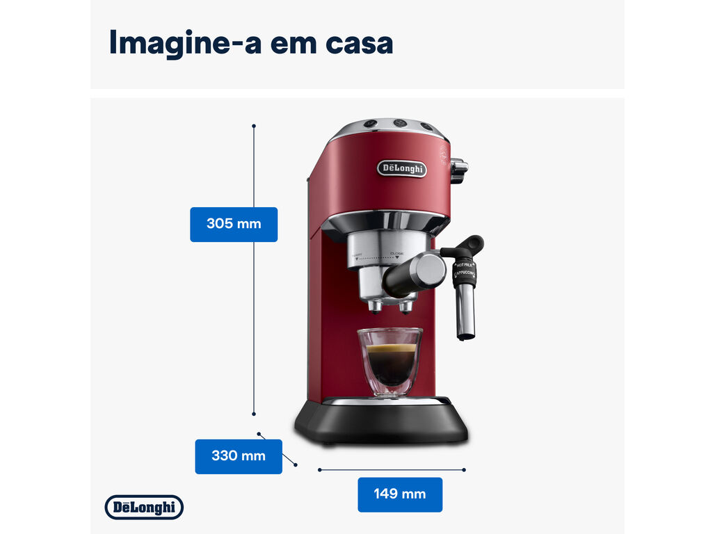 M&Aacute;QUINA DE CAF&Eacute; EXPRESSO MANUAL DELONGHI EC685.R DEDICA STYLE image number 5