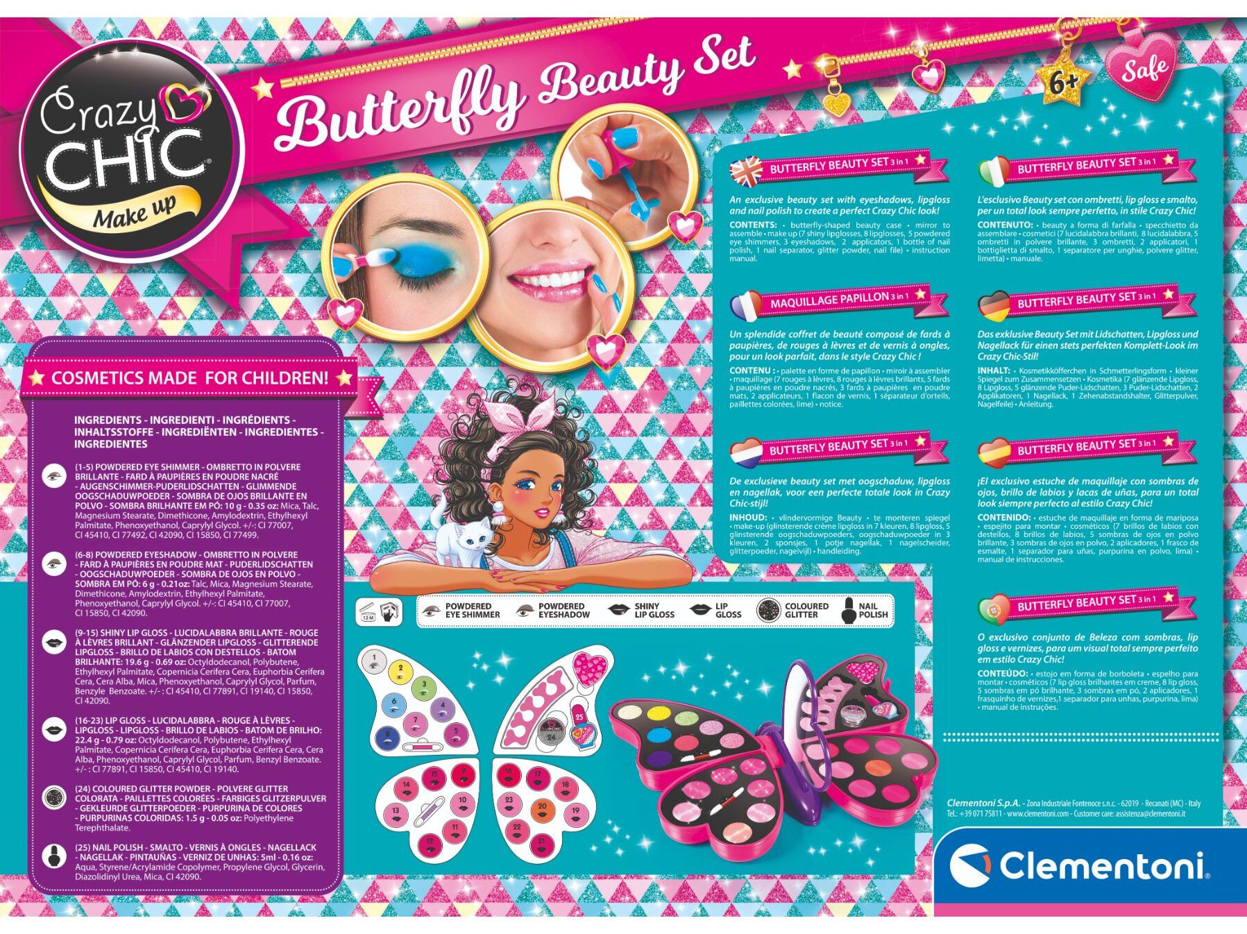 ESTOJO MAQUILHAGEM BORBOLETA CRAZY CHIC image number 2