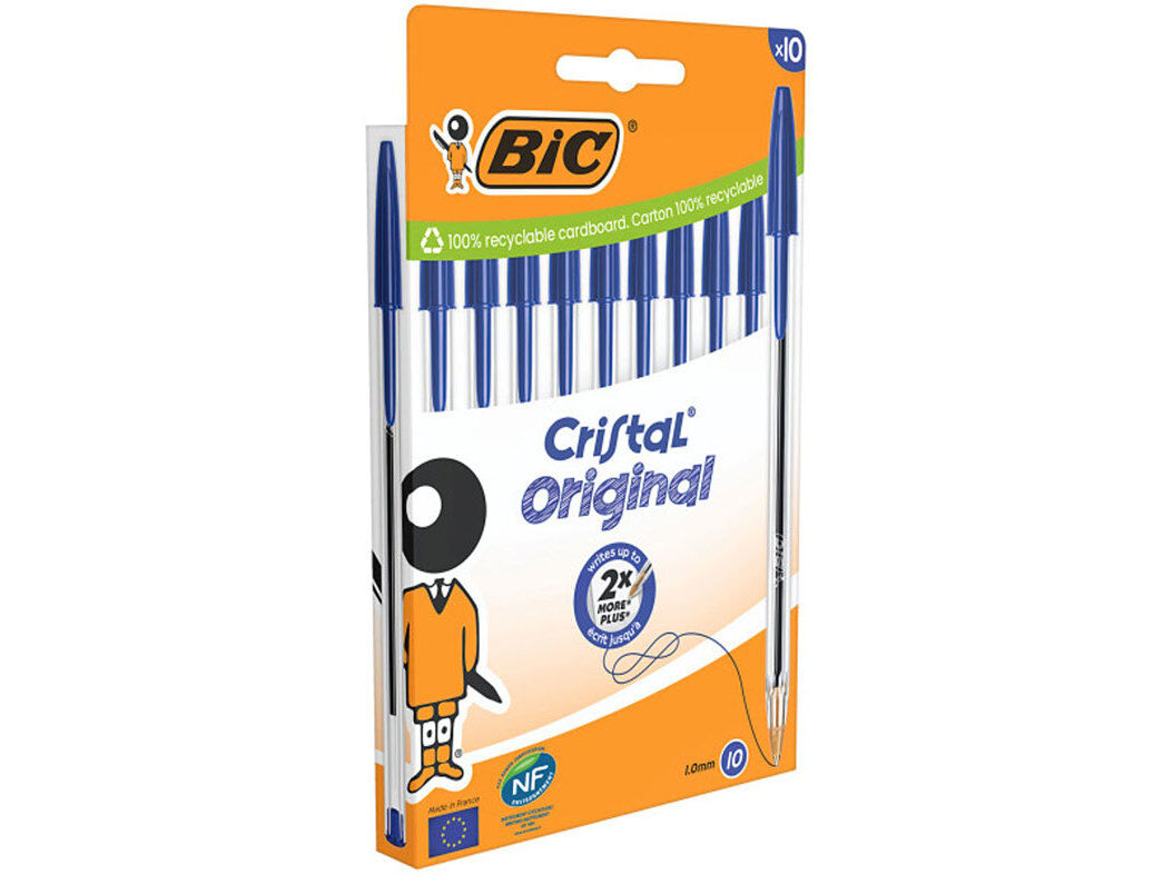 ESFEROGR&Aacute;FICA CRISTAL BIC AZUL 10 UNIDADES image number 0