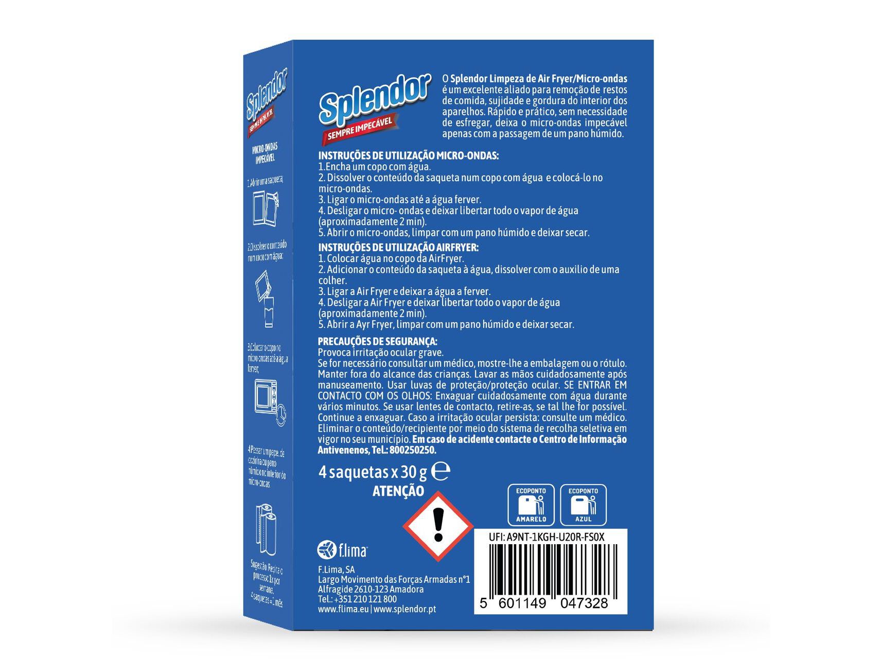 SAQUETA LIMPEZA SPLENDOR MICROONDAS/AIRFRYER 4UN image number 1