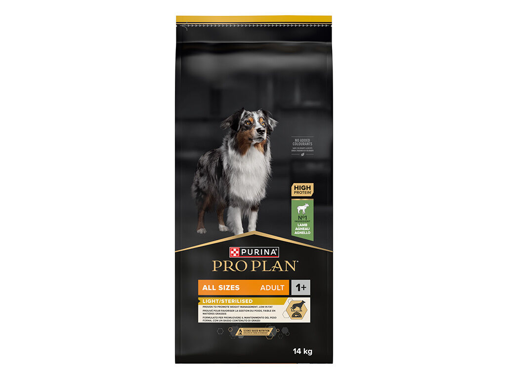 RA&Ccedil;&Atilde;O C&Atilde;O PRO PLAN ESTERILIZADO/LIGHT BORREGO 14KG image number 1