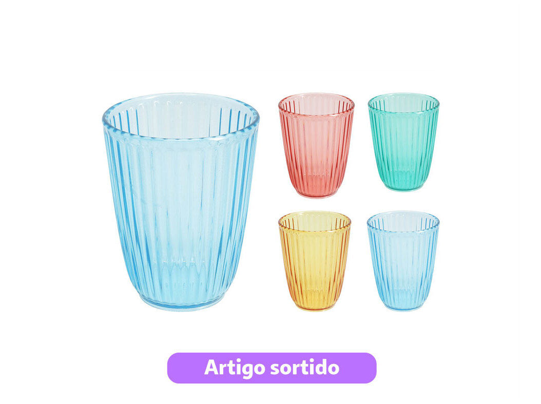 COPO &Aacute;GUA 300ML CORES SORTIDAS image number 0